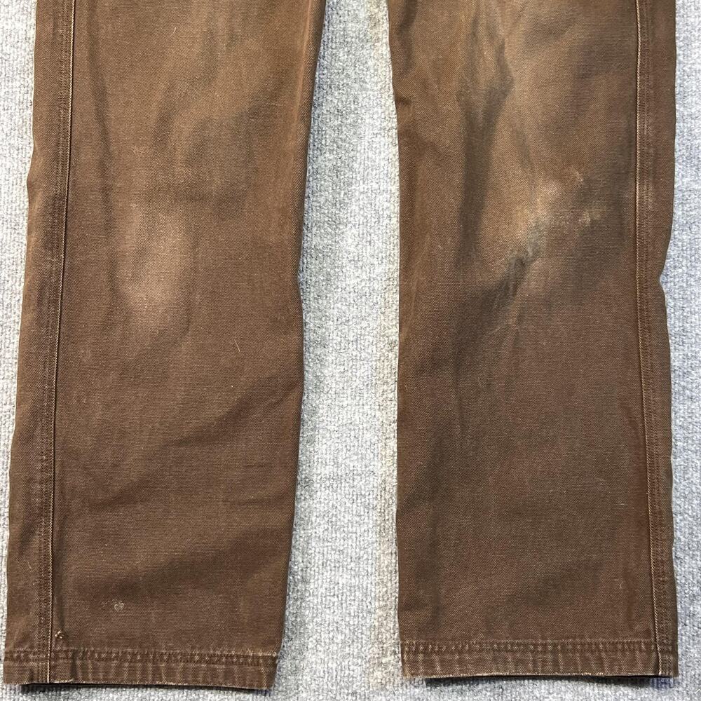 Duluth Trading Co Pants Mens 34x34 Brown Canvas Khakis Relaxed Fit Workwear - Picture 3 of 12